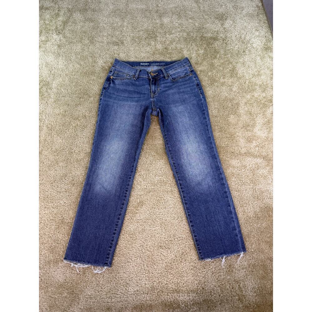 Old Navy Jeans Straight Leg Women’s Size 0 R Cropped Stretch C076